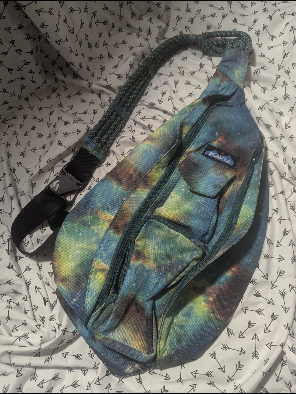 Kavu Men's Galaxy Sling Bag - Teal Multi